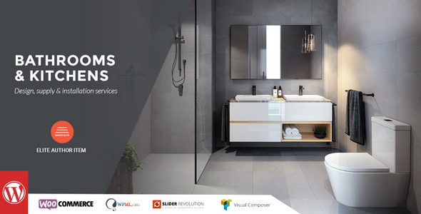 Bathrooms And Kitchens - WordPress Theme Logo